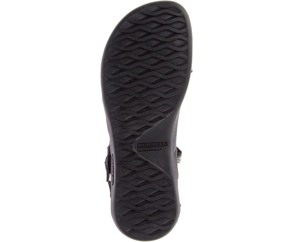 Merrell Sandals Black/White - District Mendi Backstrap - Womens 85OCNJGEX